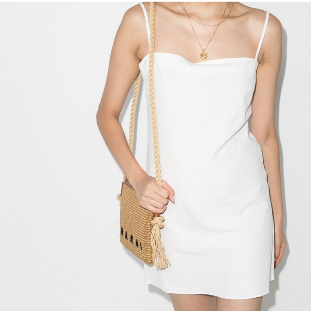 St. Agni - Short white linen dress- XS